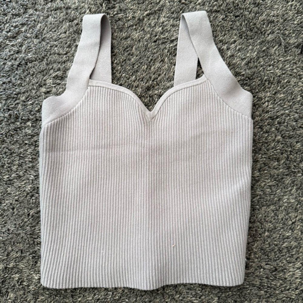 Abercrombie & Fitch Light Grey Knit Top
